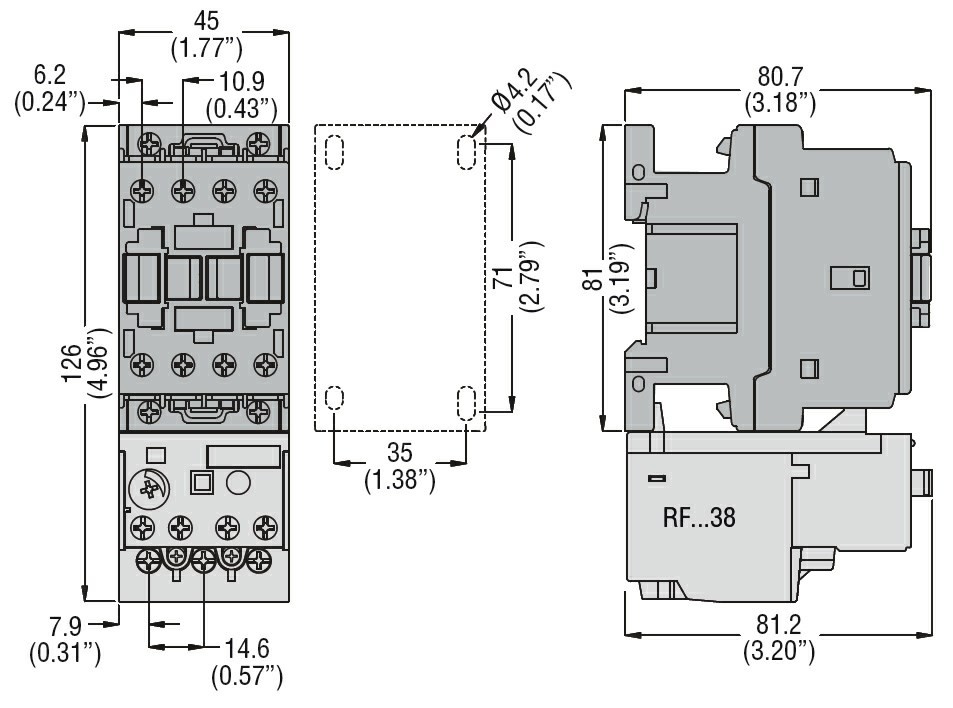 Contattore LOVATO BF1210A024, 3 Poli NO, 24V AC, 12A, Per Quadri Elettrici Industriali